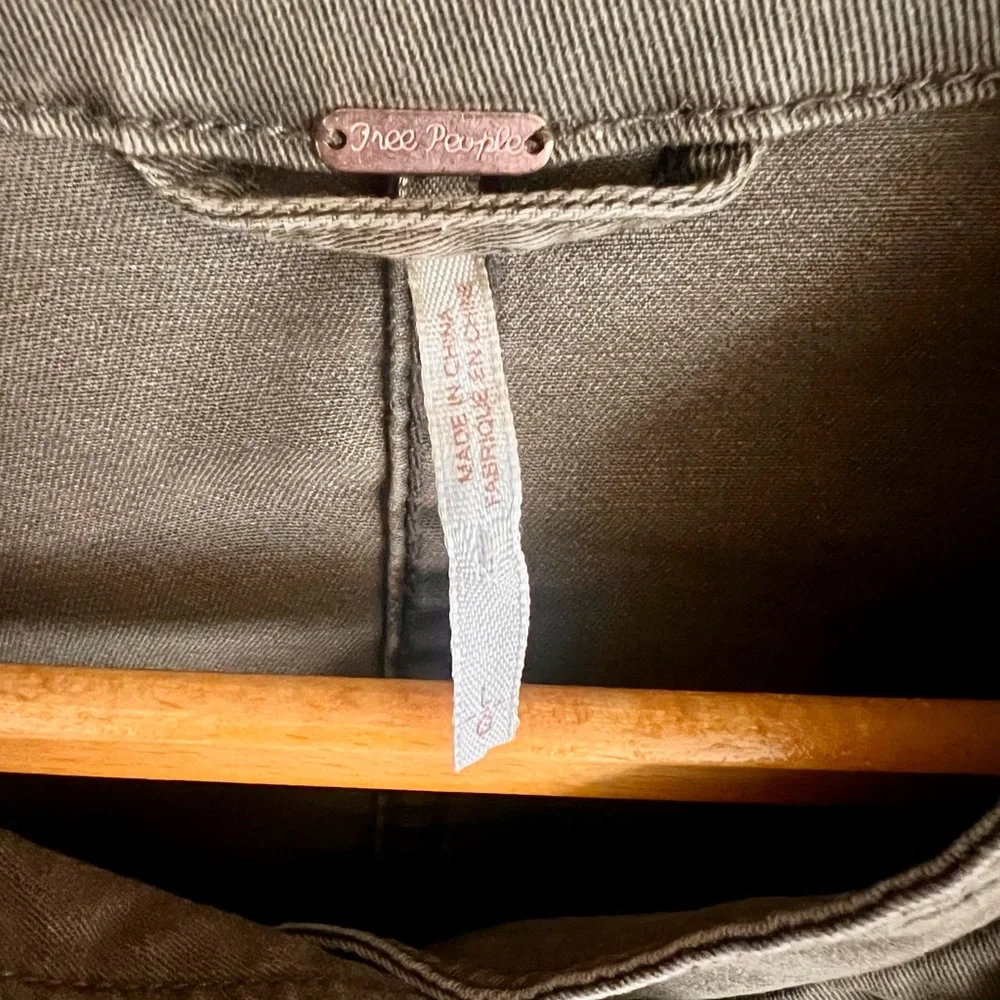 Free People Olive Green Military Jacket with peplum - Picture 10 of 10